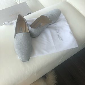 Jimmy Choo Jaida Flats (Silver)